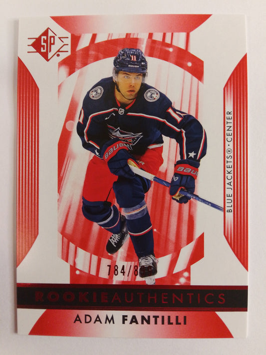 2023-24 SP Adam Fantilli /899 Red Rookie Authentics