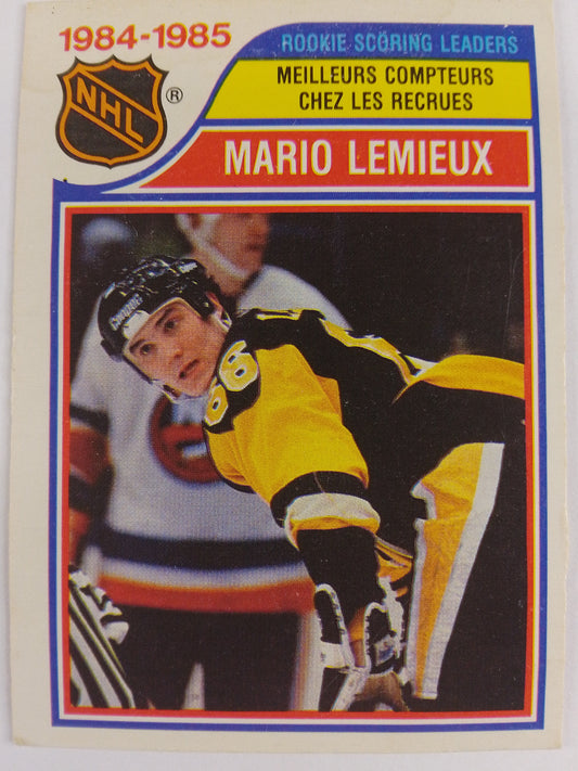 1984-85 Rookie Scoring Leaders Mario Lemieux