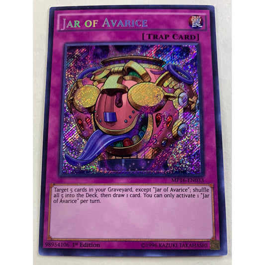 Jar of Avarice Prismatic Secret Rare MP16-EN033 | Local Legends Cards & Collectibles