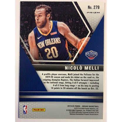 2019-20 Mosaic NBA Debut Nicolo Melli Orange Reactive Prizm RC