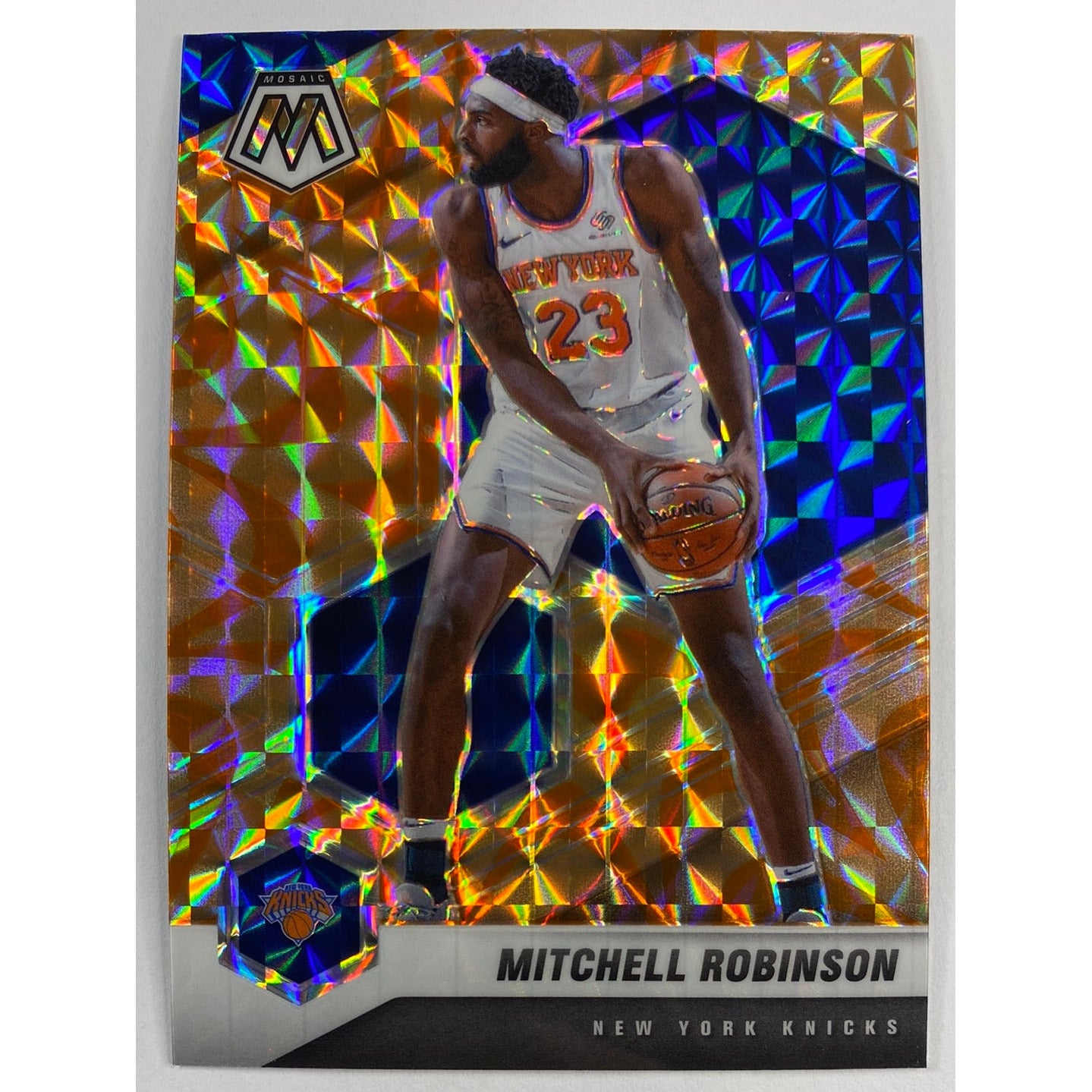 Mitchell Robinson 2020-21 Panini Prizm Orange SP 22/49 Knicks