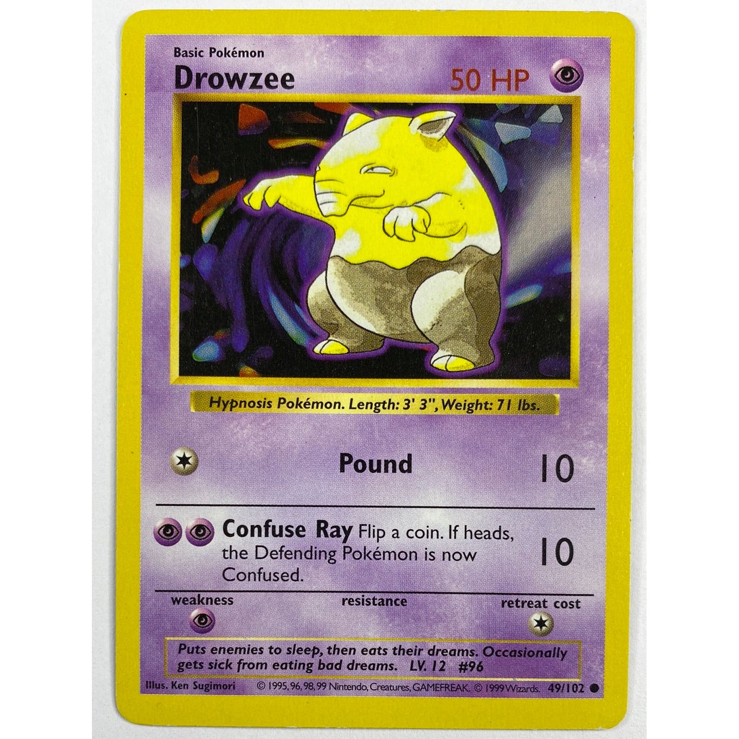 Shadowless Drowzee Non-Holo Common 49/102