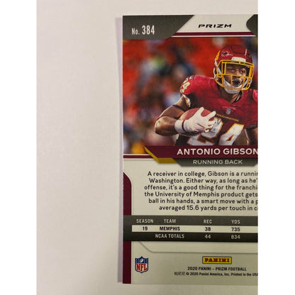 2020 Panini Prizm Antonio Gibson Silver Holo Prizm RC