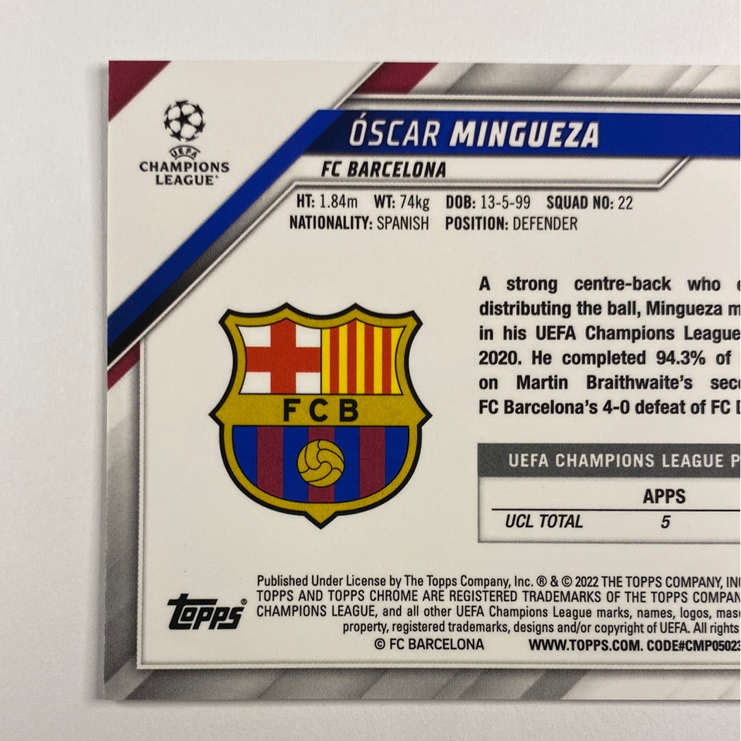 2022 Topps Chrome Oscar Mingueza RC