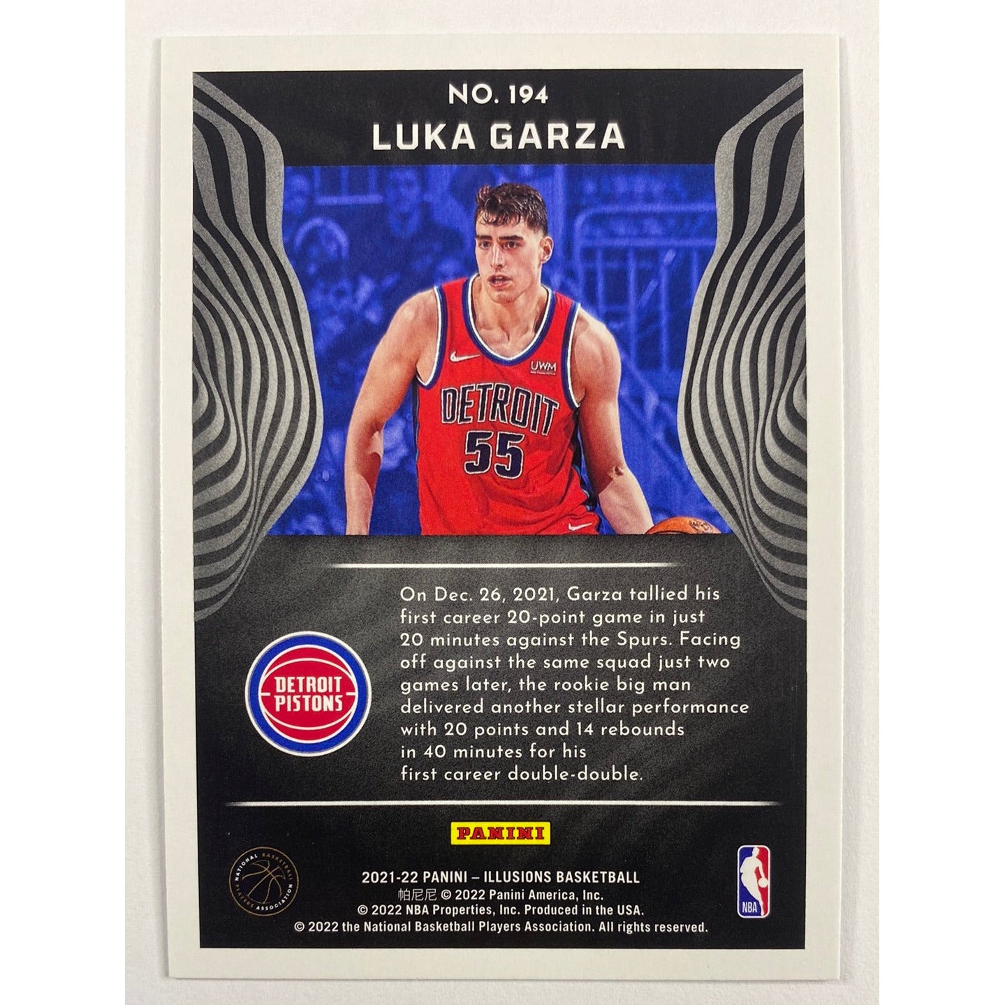 2021-22 Illusions Luka Garza RC