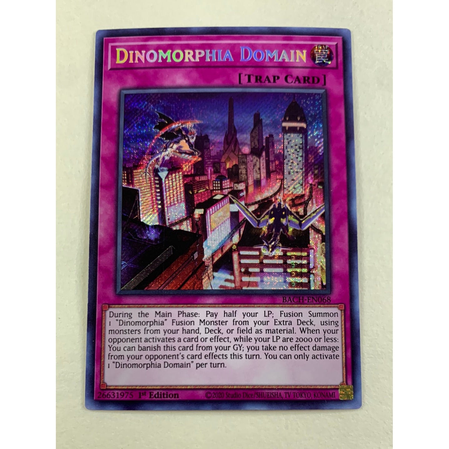 Dinomorphia Domain Prismatic Secret Rare BACH-EN068 | Local Legends Cards & Collectibles