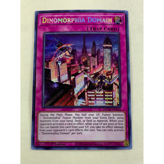Dinomorphia Domain Prismatic Secret Rare BACH-EN068 | Local Legends Cards & Collectibles