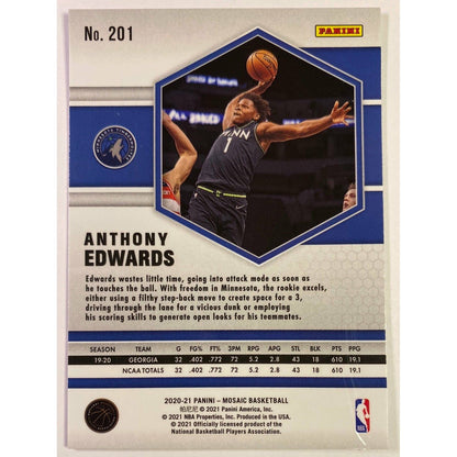 2020-21 Mosaic Anthony Edwards RC