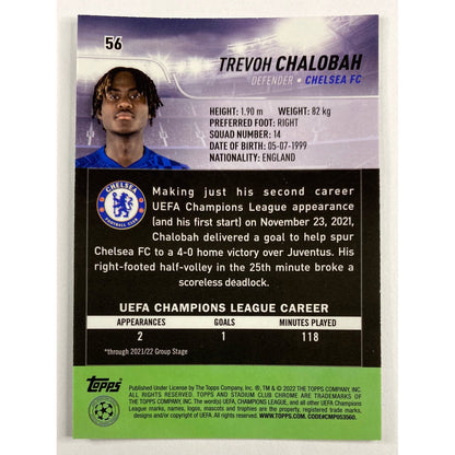 2022 Stadium Club Chrome Trevoh Chalobah RC