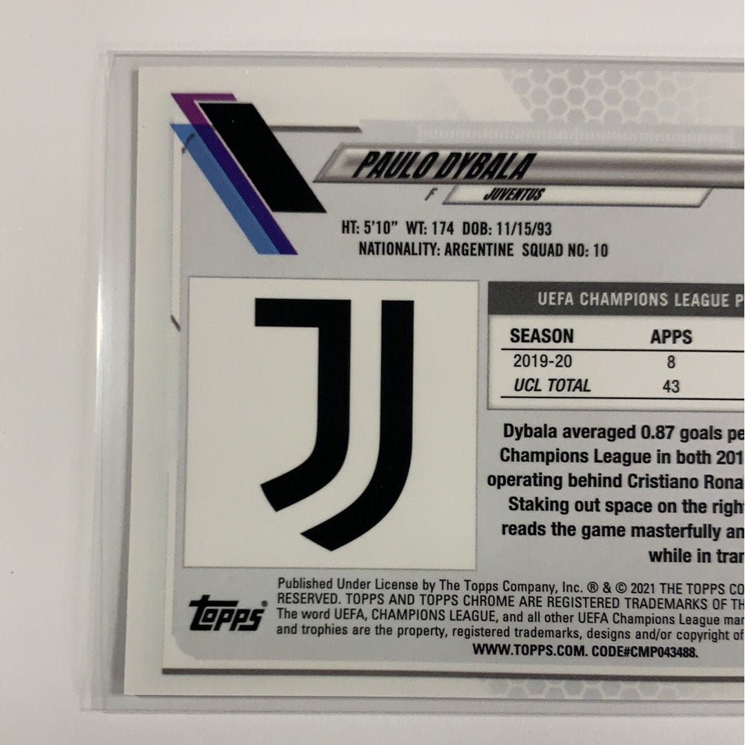  2021 Topps Chrome UEFA Champions League Paulo Dybala Base #47  Local Legends Cards & Collectibles