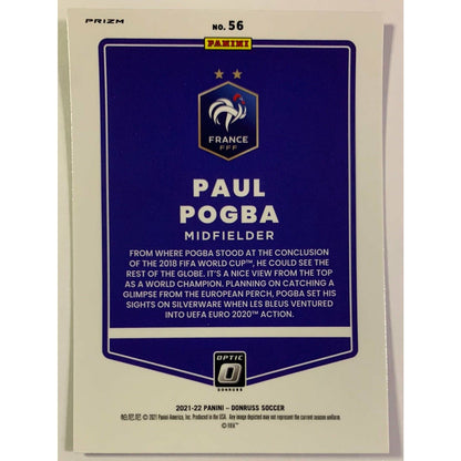 2021-22 Donruss Optic Paul Pogba Green Velocity Prizm