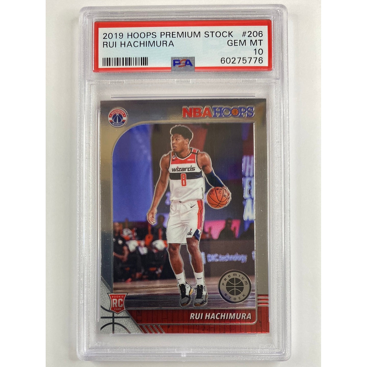 2019-20 Hoops Premium Stock Rui Hachimura RC PSA 10 GEM MINT