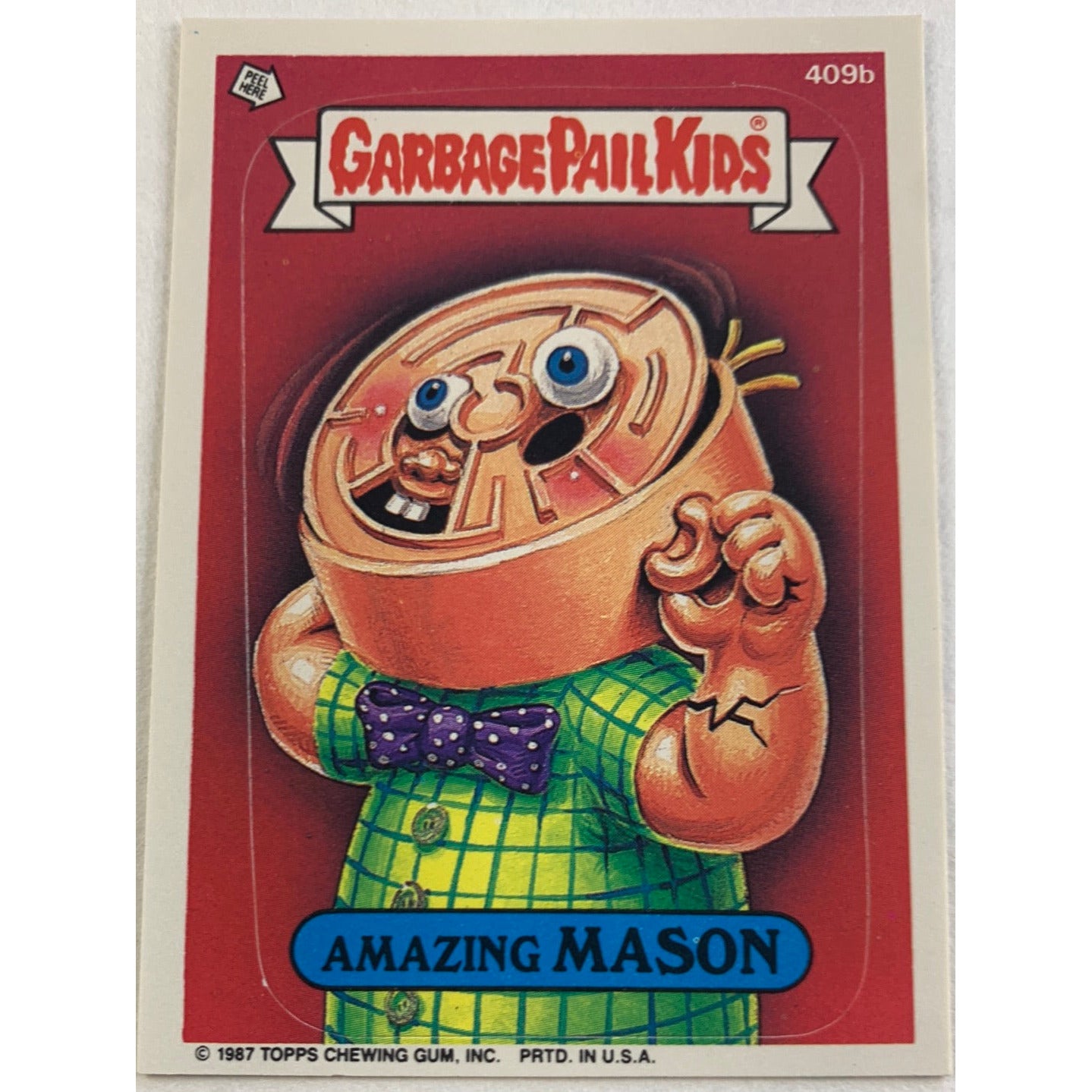 1987 Topps Garbage Pail Kids Amazing Mason Die Cut | Local Legends Cards & Collectibles