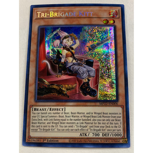 Tri-Brigade Kitt Prismatic Secret Rare MP22-EN006 | Local Legends Cards & Collectibles