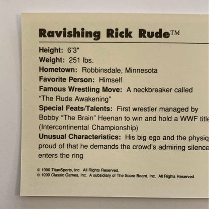 1990 Titan Sports Ravishing Rick Rude