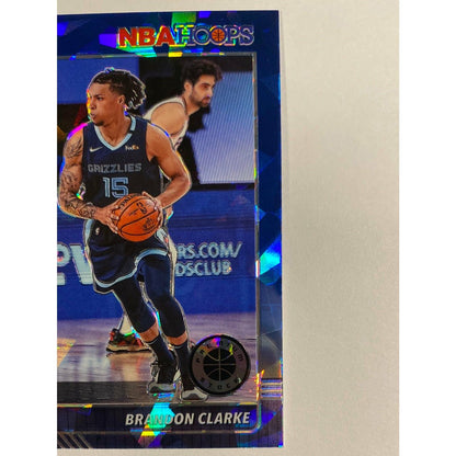 2019-20 Hoops Premium Stock Brandon Clarke Blue Cracked Ice Prizm RC