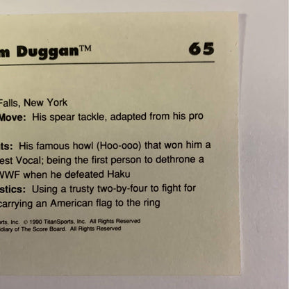 1990 Titan Sports Hacksaw Jim Duggan