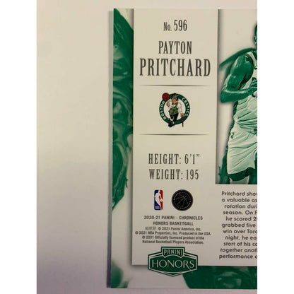 2020-21 Chronicles Panini Honors Payton Pritchard RC