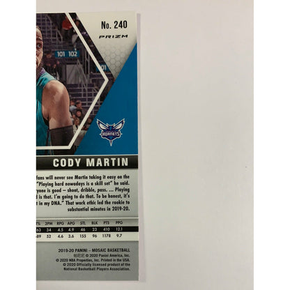 2019-20 Mosaic Cody Martin Pink Mosaic Prizm RC