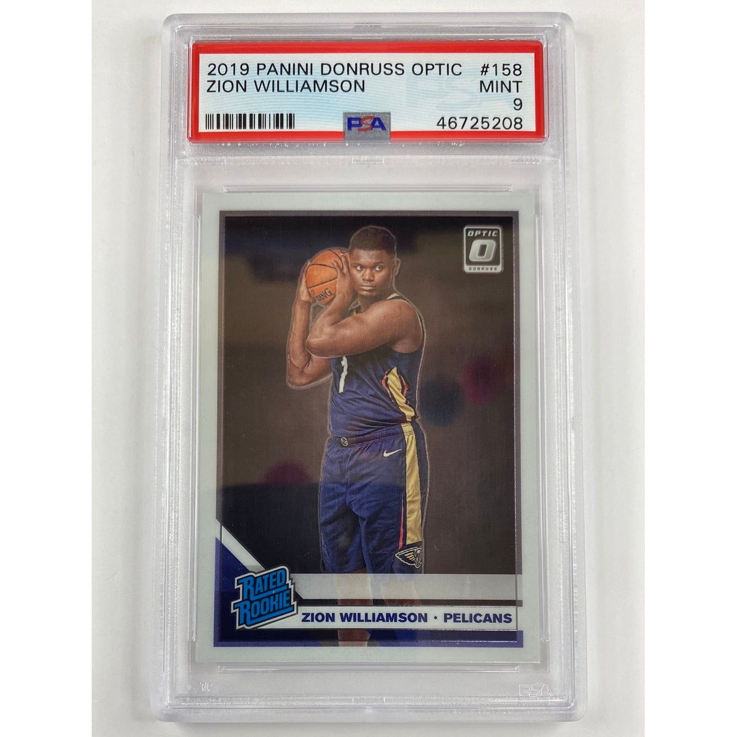 2019-20 Donruss Optic Zion Williamson Rated Rookie PSA 9 MINT