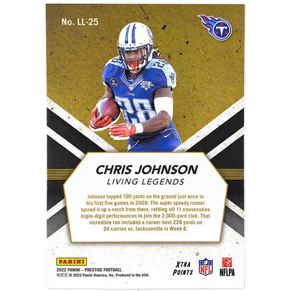 2022 Prestige Chris Johnson Xtra Points Living Legends Foil /299