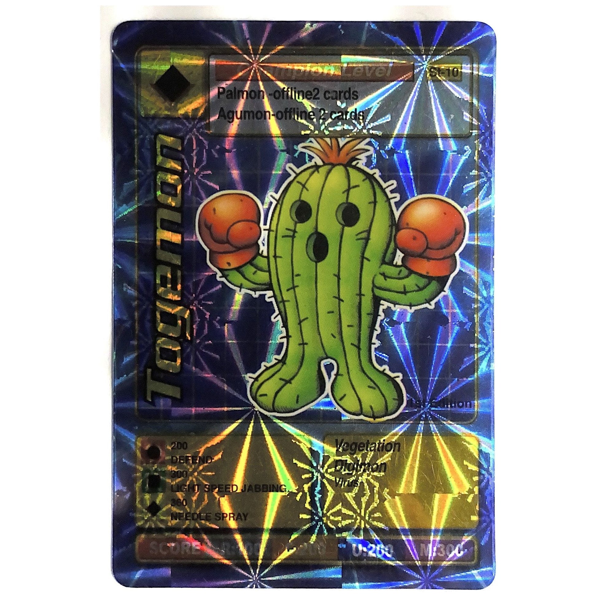  1999 Digimon 1st Edition Togemon Starburst Holo ST-10 Vending Machine Sticker  Local Legends Cards & Collectibles