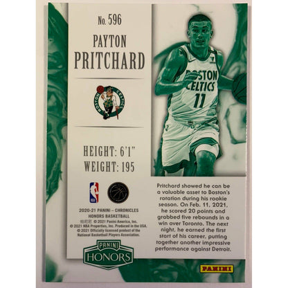 2020-21 Chronicles Panini Honors Payton Pritchard RC