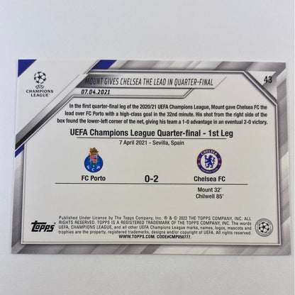 2022 Topps Chelsea FC 2020/21 Title Winners