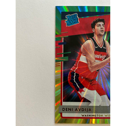 2020-21 Donruss Deni Avdija Green and Yellow Laser Rated Rookie