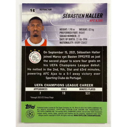 2022 Stadium Club Chrome Sebastien Haller Refractor