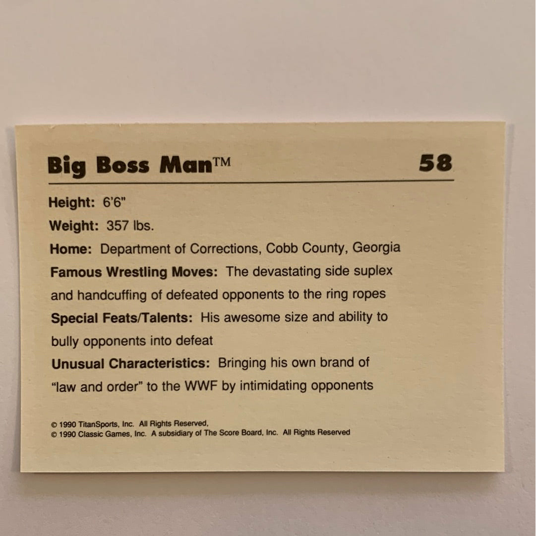 1990 Titan Sports Big Boss Man