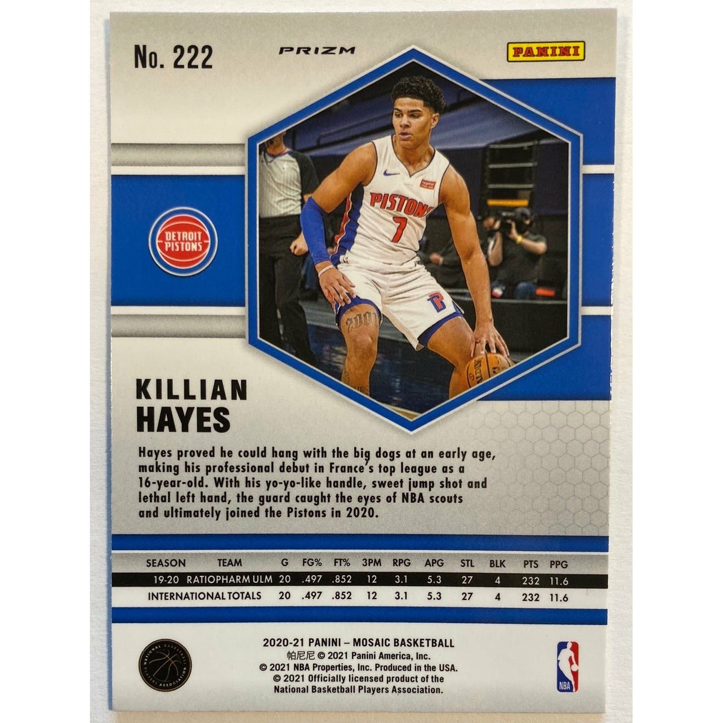 2020-21 Mosaic Killian Hayes Fast Break Disco Prizm RC | Local Legends Cards & Collectibles
