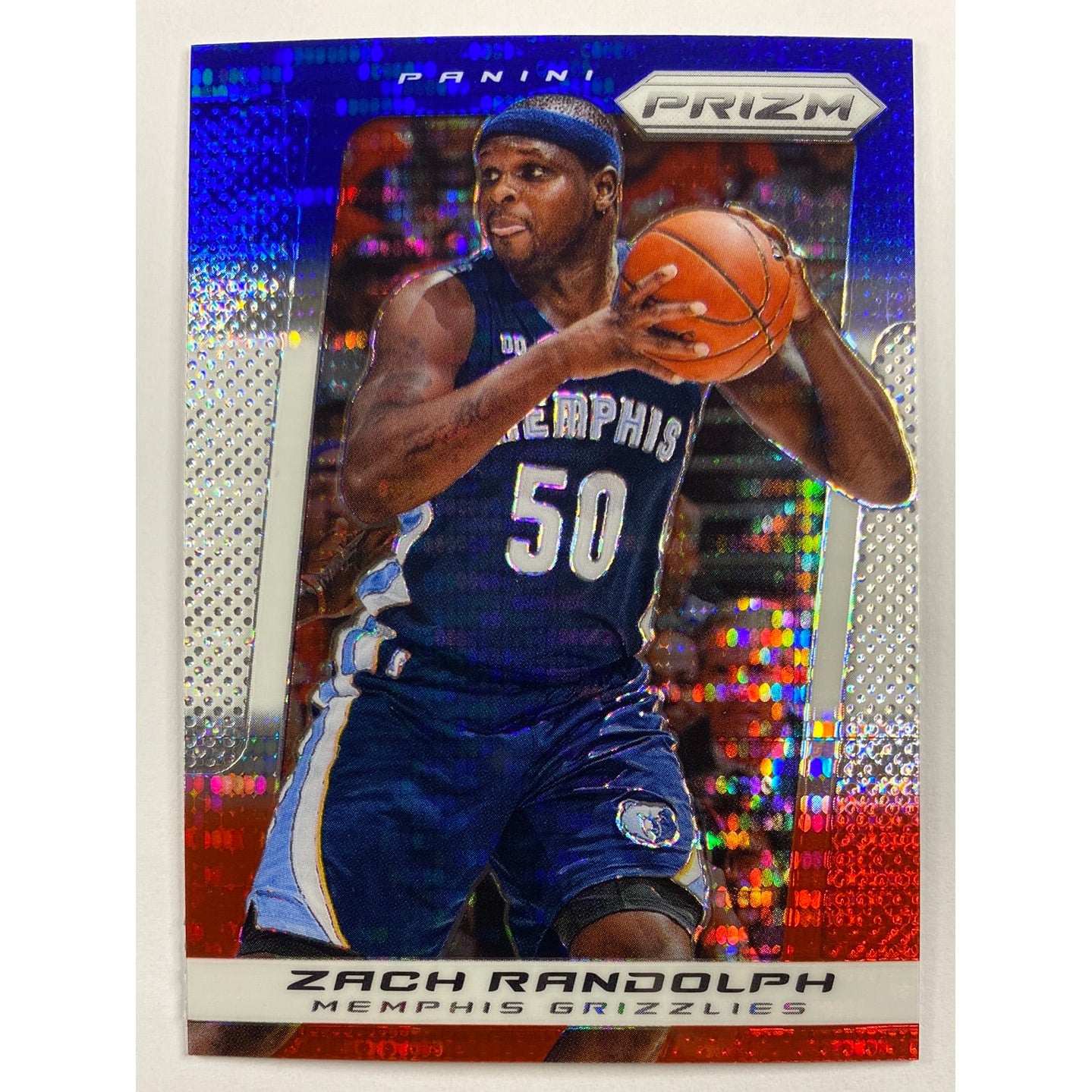 2013-14 Panini Prizm Zach Randolph Red White Blue Mosaic Prizm