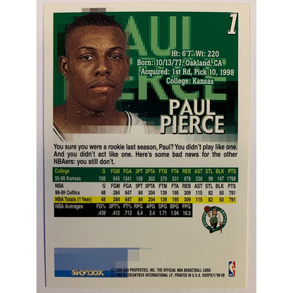 1999-00 Hoops Skybox Paul Pierce Sophomore Sensations | Local Legends Cards & Collectibles