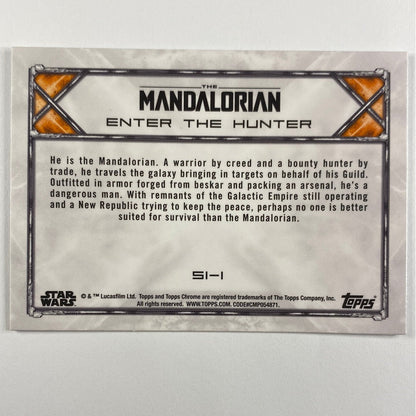 Topps Chrome The Mandalorian Enter the Hunter Refractor