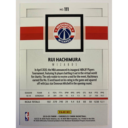 2019-20 Chronicles Rui Hachimura RC