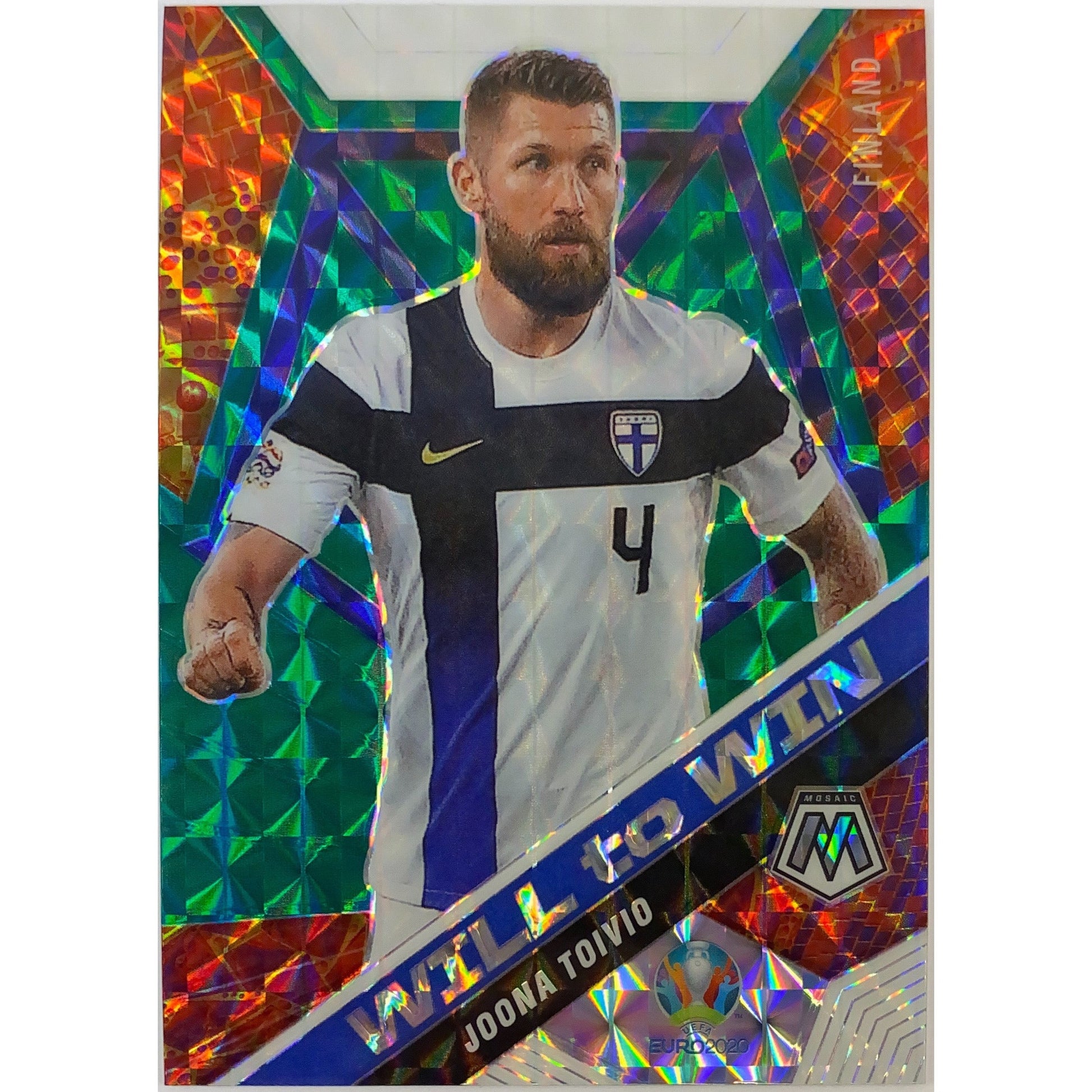 2020-21 Mosaic Joona Toivio Will to Win Green Mosaic Prizm | Local Legends Cards & Collectibles