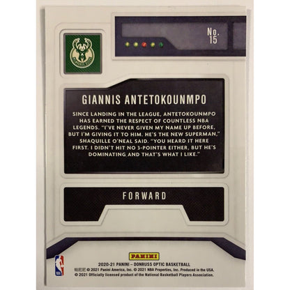  2020-21 Donruss optic Giannis Antetokounmpo T-Minus 3..2..1..  Local Legends Cards & Collectibles