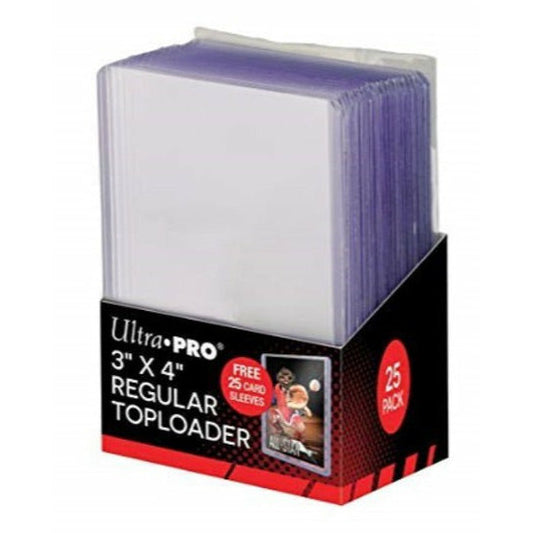 Ultra-Pro Regular 35pt Toploaders + 25ct Soft Sleeves 3”x4” Rigid Card Protector Combo