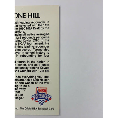 1989-90 Hoops Tyrone Hill 1990 Lottery Pick