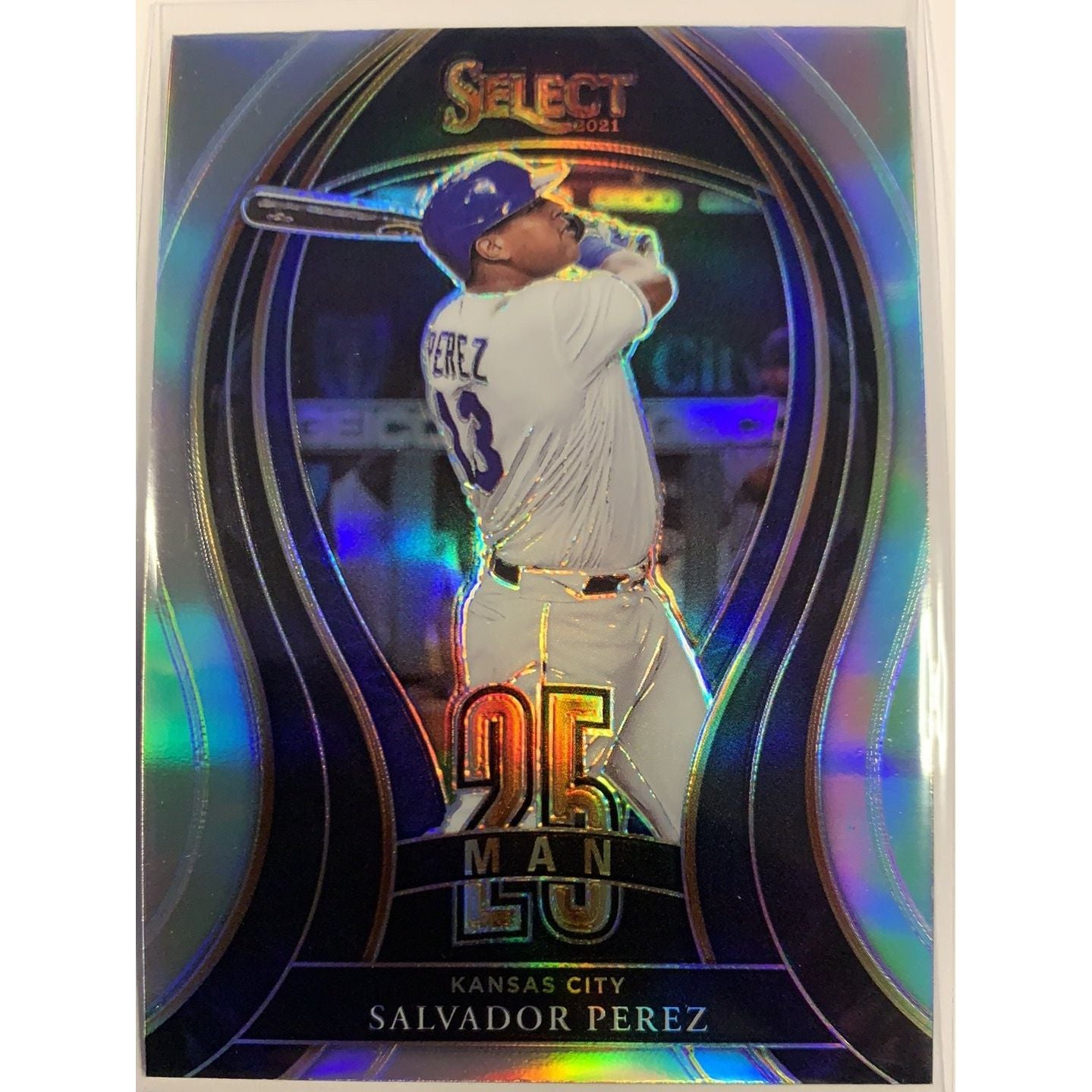  2021 Panini Select Salvador Perez 25 Man Silver Prizm  Local Legends Cards & Collectibles