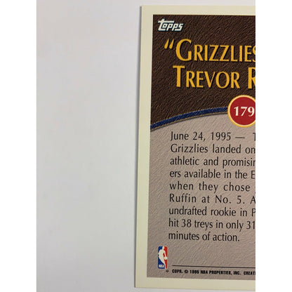 1995 Topps Grizzlies Draft Trevor Ruffin-Local Legends Cards & Collectibles