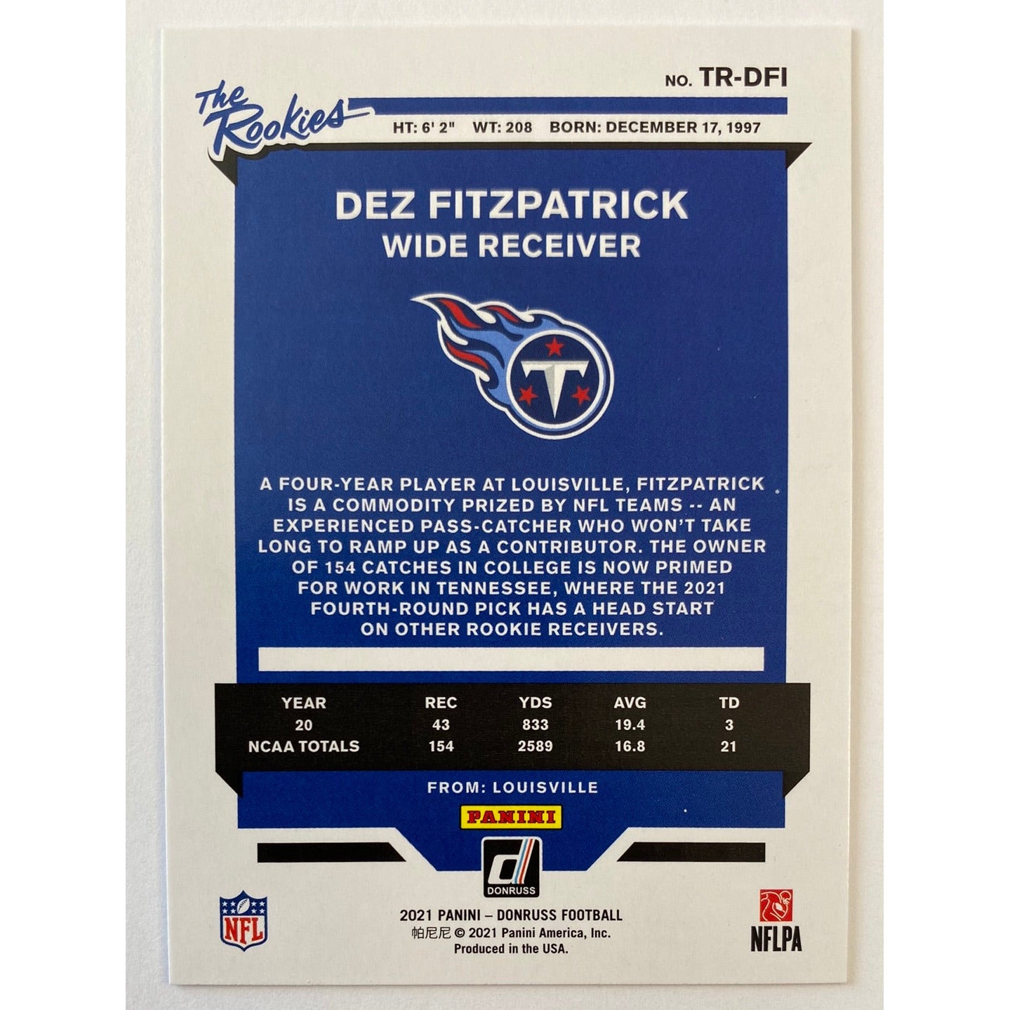 2021 Donruss Dez Patrick The Rookies