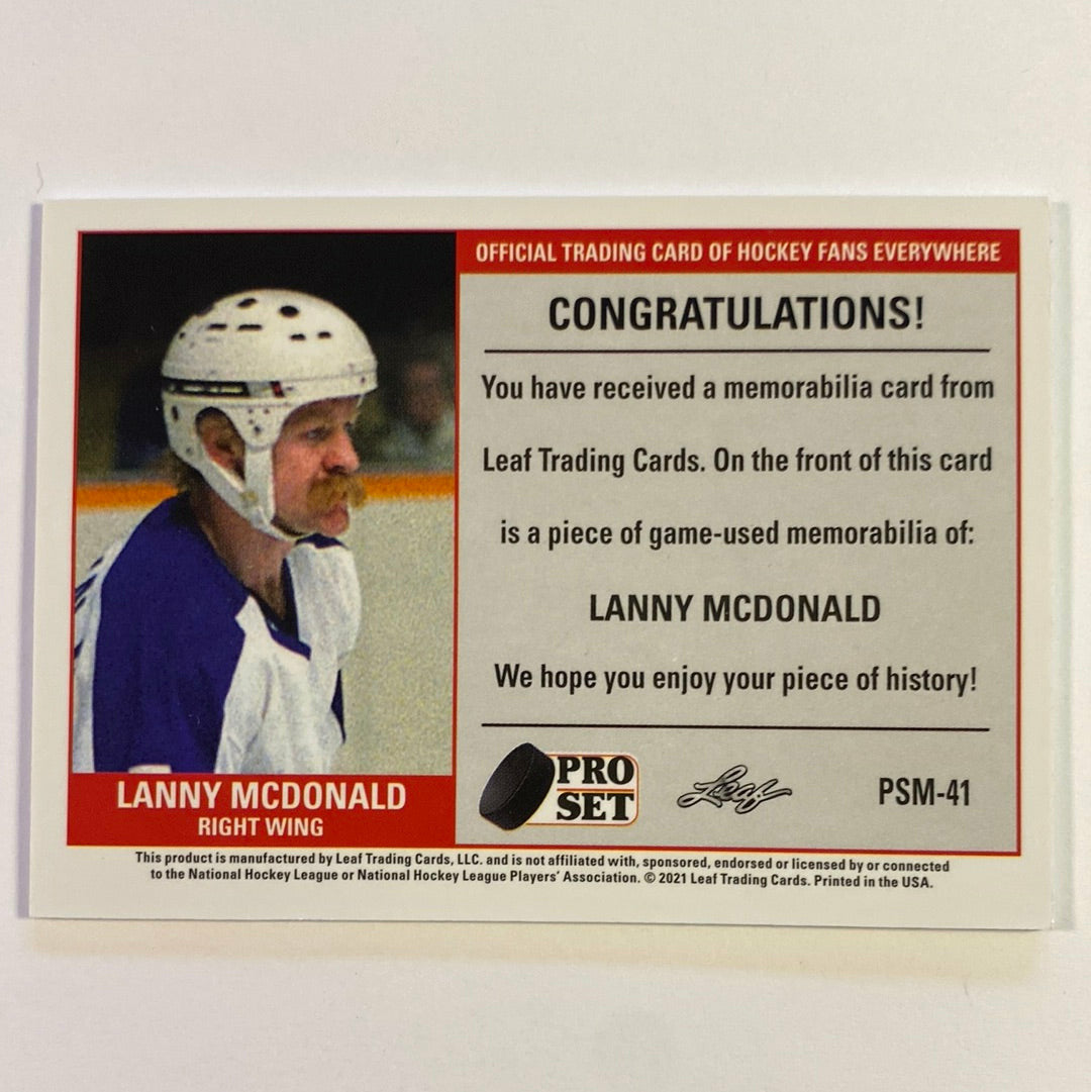 2021 Leaf Pro Set Memories Lanny MacDonald Game Used Patch