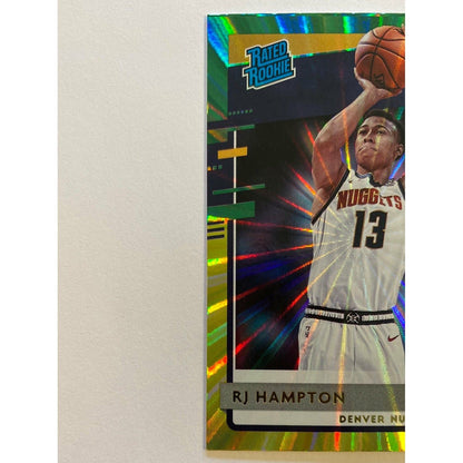 2020-21 Donruss RJ Hampton Green And Yellow Laser