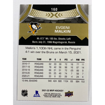 2021-22 MVP Evgeni Malkin Gold Script