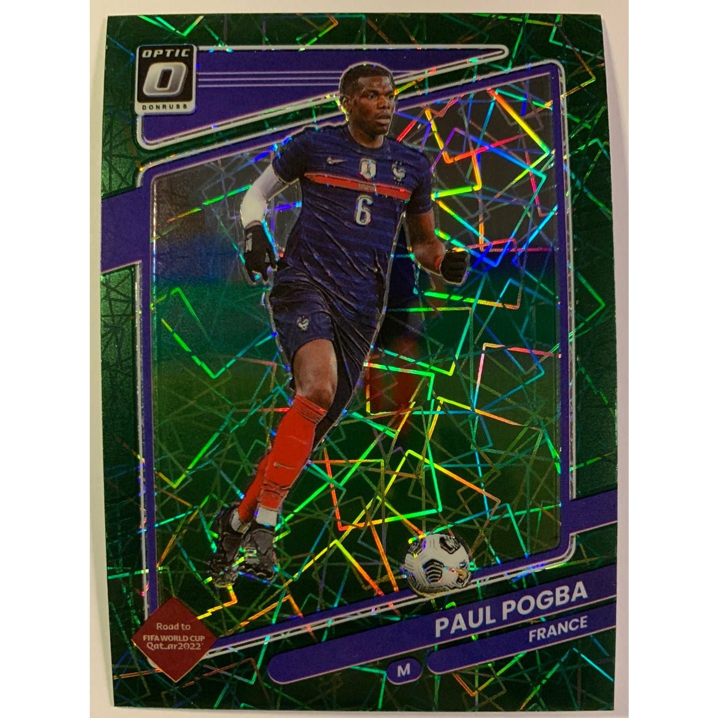 2021-22 Donruss Optic Paul Pogba Green Velocity Prizm