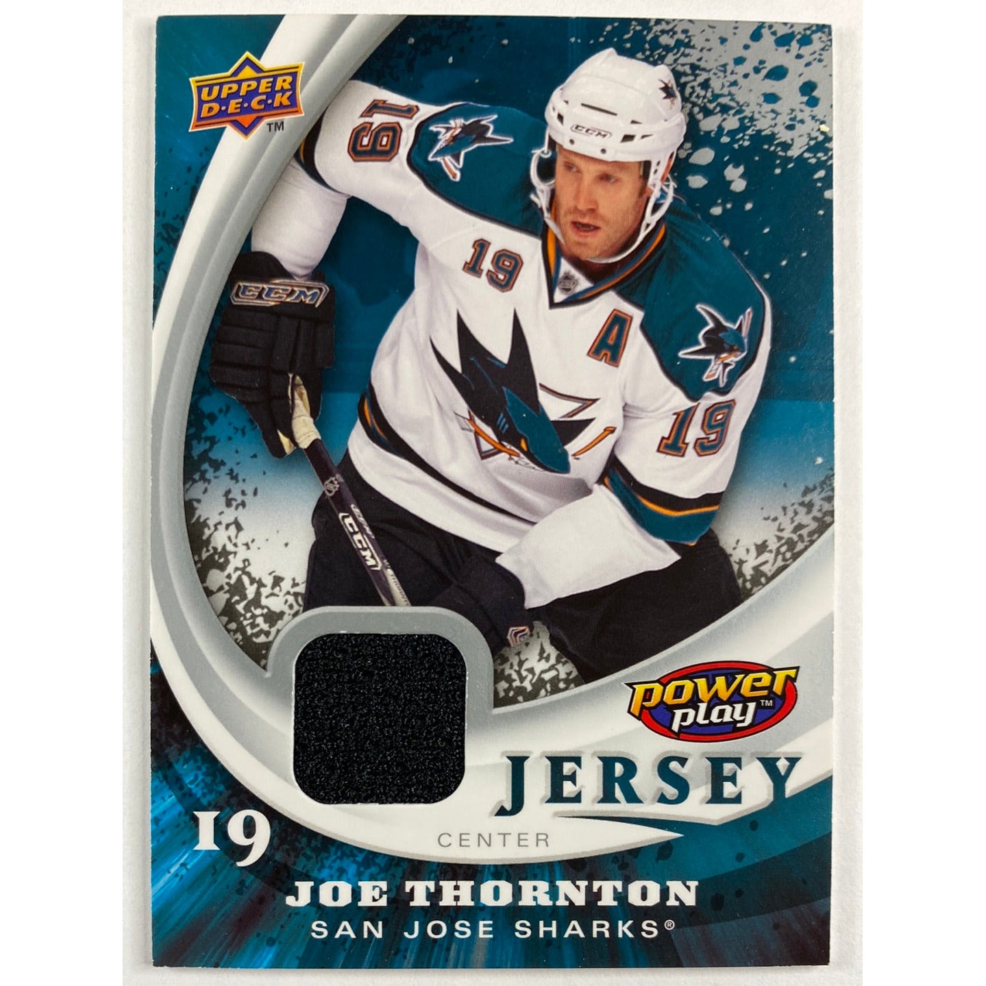 2008-09 Power Play Joe Thornton Jersey Patch | Local Legends Cards & Collectibles