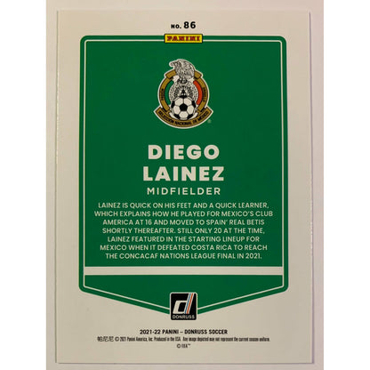 2021-22 Donruss Diego Lainez Green Laser