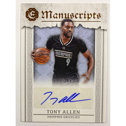 2016-17 Excalibur Tony Allen Manuscripts /149